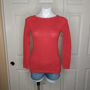 GAP red orange crewneck sweater sz XS